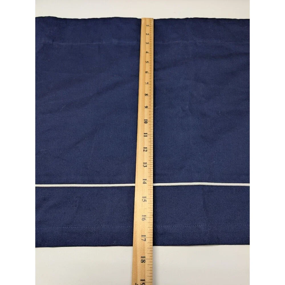 Pottery Barn Kids Twill Window Valance Midnight Navy Blue Nursery Nautical 43x17